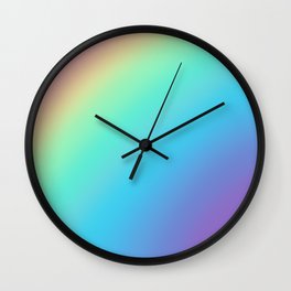 Pastel Rainbow Diagonal Ombre Wall Clock | Colorful, Soft, Prismatic, Bright, Lgbtqia, Pastelgrunge, Pastelkei, Blurred, Lgbt, Prettycolors 
