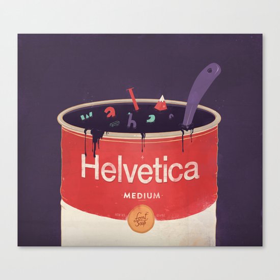 Helveti-soup Canvas Print