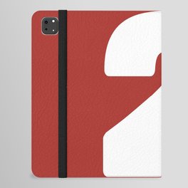 2 (White & Maroon Number) iPad Folio Case