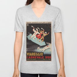 Vintage poster - Viareggio Unisex V-Neck