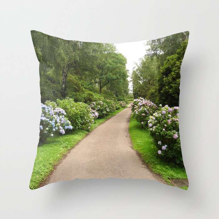 Great Britain Photography - Beautiful Trail Going Through The Park Throw Pillow
