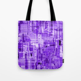 Modern Abstract Digital Paint Strokes in Grape Purple Tote Bag