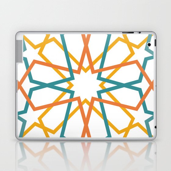 Orange Yellow Turquoise Geometric Tile Pattern Laptop Ipad Skin By Orange Yellow Turquoise Geometric Tile Pattern Laptop Ipad Skin