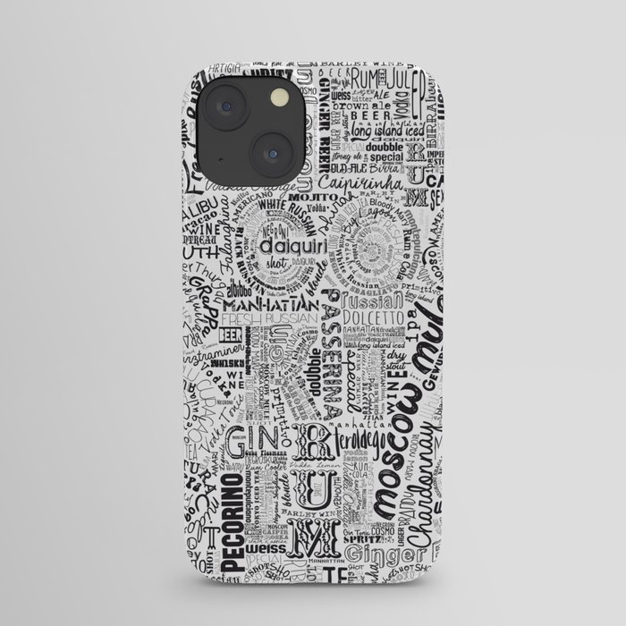 Drinks Full Tag Cloud iPhone Case