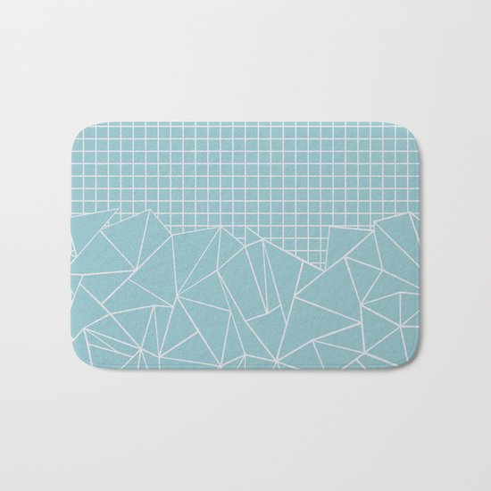 Ab Outline Grid Salty Bath Mat