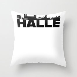 Halle Germany Skyline Gift Idea Throw Pillow