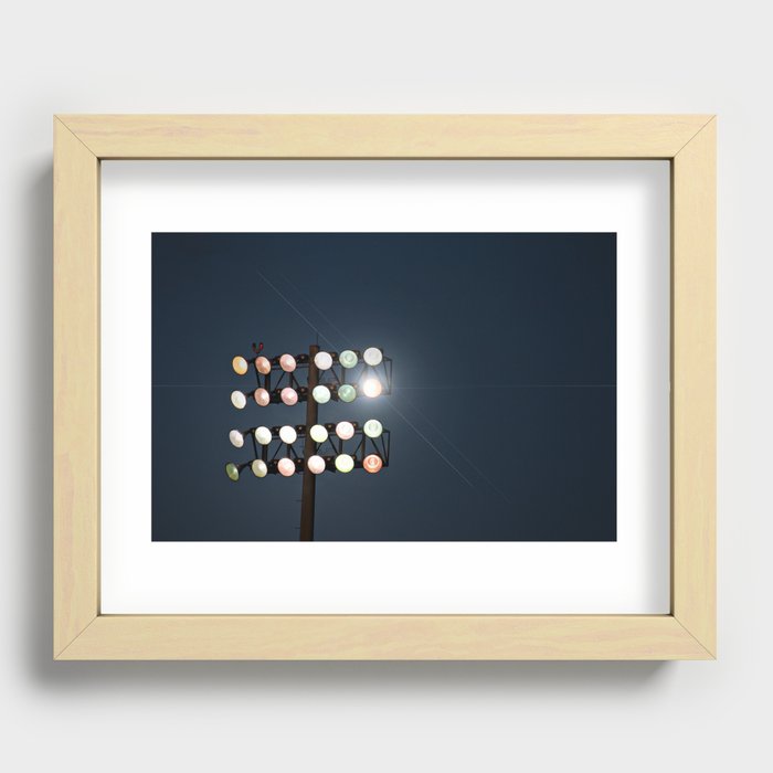 Beneath Friday Night Lights Recessed Framed Print