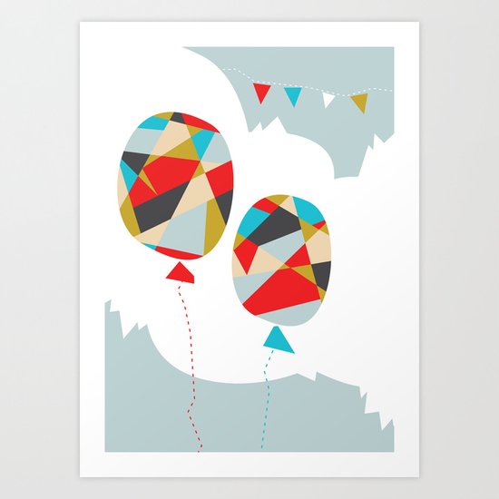 Celebrate Shapes Art Print