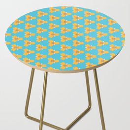 Triangular Flowers Pattern Artwork 03 Color 03 Side Table