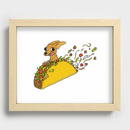 Chihuahua in a Flying Taco Recessed Framed Print