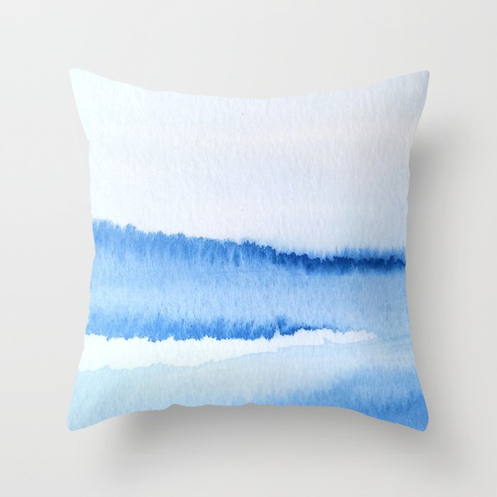 Abstract Stream Throw Pillow