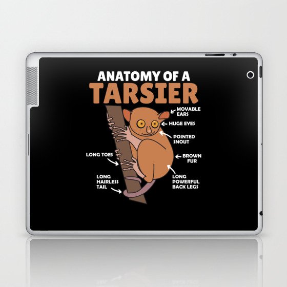 Cute Tarsier Anatomy Of A Tarsier Explanation Laptop & iPad Skin