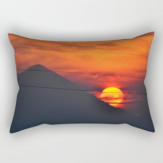 SUNSET OVER MOUNT HOOD Rectangular Pillow