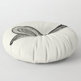 Woodcut Snail Floor Pillow