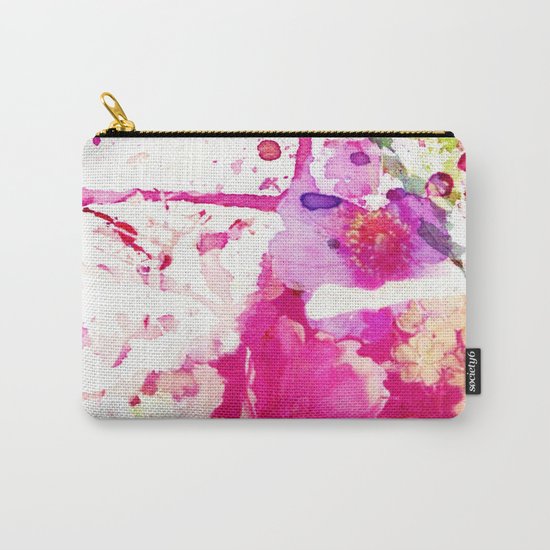 flower and splash in pink Carry-All Pouch