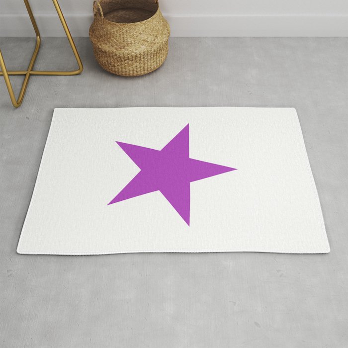 PURPLE STAR WITH WHITE SHADOW.. Rug
