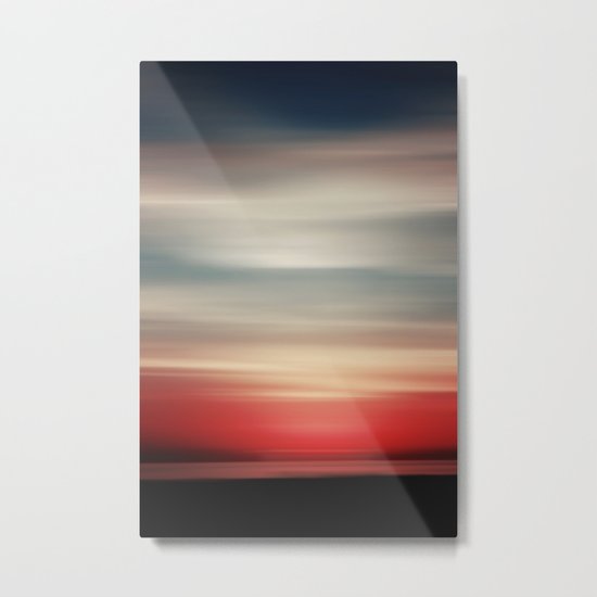Red White And Blue Metal Print