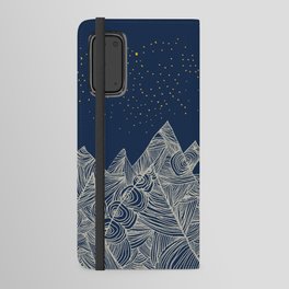 Mountains, Stars and Super Moon Android Wallet Case