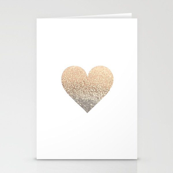 GOLD HEART Stationery Cards