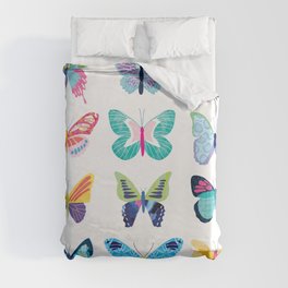 Colorful Butterflies  Duvet Cover