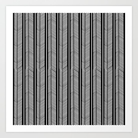 Herringbone Stripe Art Print