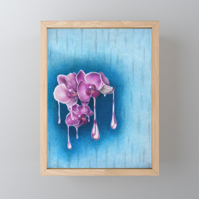 Sad Orchids Framed Mini Art Print