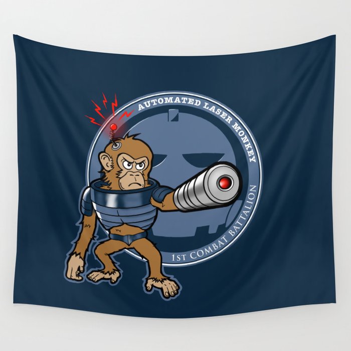Automated Laser Monkey Wall Tapestry
