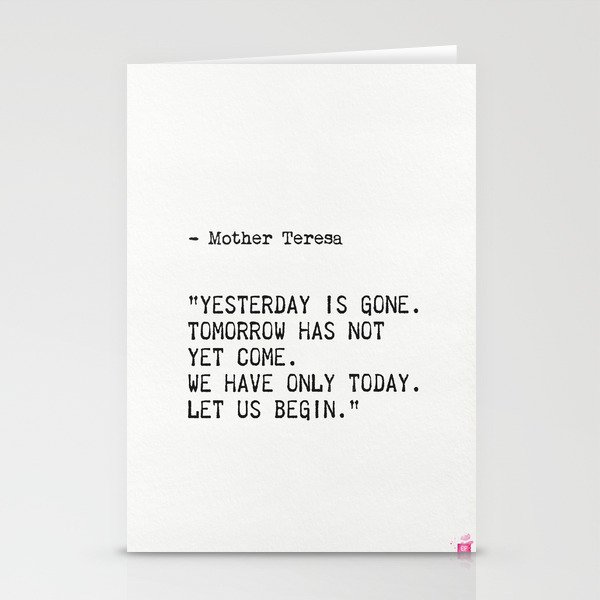 Mother Teresa quote Stationery Cards