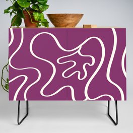 Minimalist line purple flower Credenza