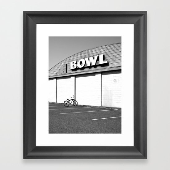Out bowling Framed Art Print