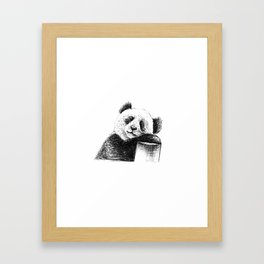 Sleepy Panda Framed Art Print