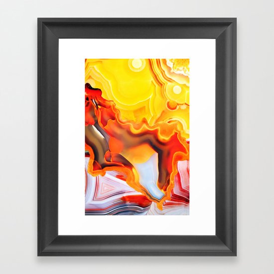 Earth's Fantasy, from the Lithosphere emerges Beauty - Agate Framed Art Print