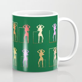 Dancing Girls Green Coffee Mug