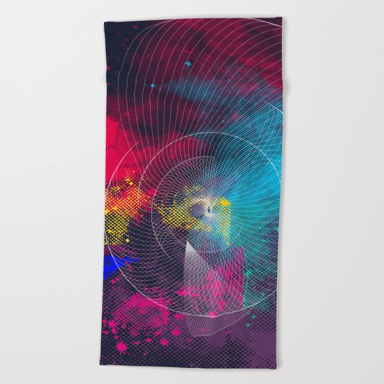 Longing for a colorful totality Beach Towel