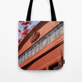 Great Britain Photography - Phonebooth Seen From Close-up Tote Bag