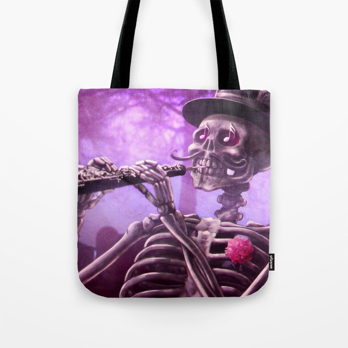 "Move your body!" - The musician skeleton Tote Bag