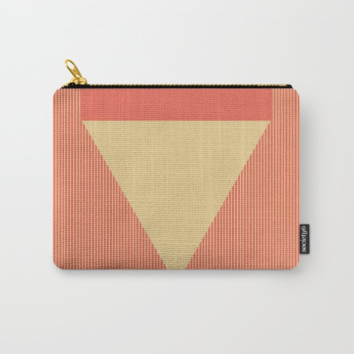 Cream Triangle Carry-All Pouch