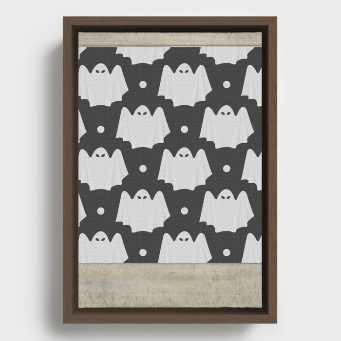Spooky Ghost P-ROID Framed Canvas