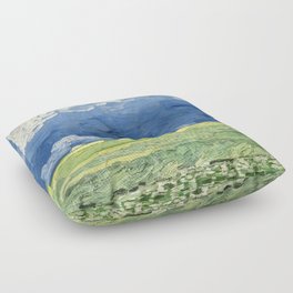Vincent van Gogh - Wheatfield Under Thunderclouds Floor Pillow