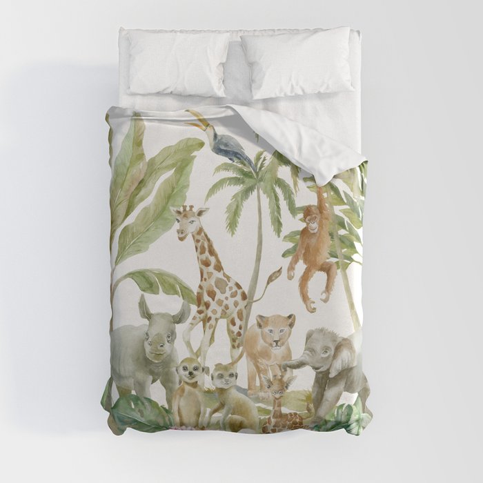 Babies of the Jungle Duvet Cover