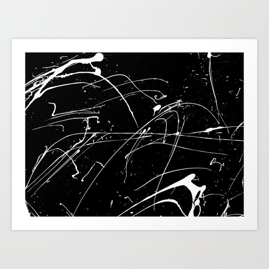MONOCHROME SPLATTER #2 Art Print