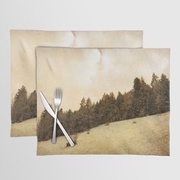 Sepia Snow Forest  Placemat