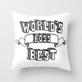 World's Best Boss Throw Pillow
