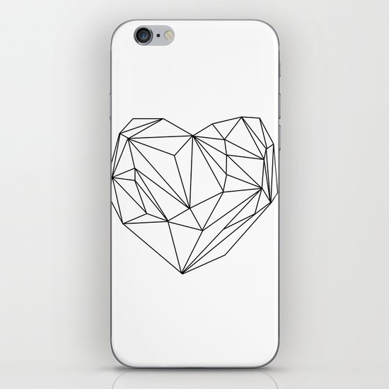 Heart Graphic (black on white) iPhone & iPod Skin
