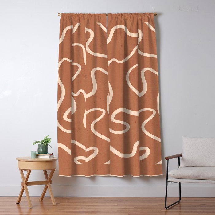 Abstract line art 245 Blackout Curtain by ThingDesign Society6