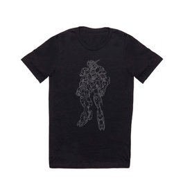 Gundam Barbatos Outline Black T Shirt