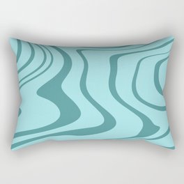 Light Blue Liquid Swirl   Rectangular Pillow