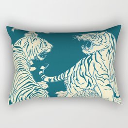 floral tigers Rectangular Pillow