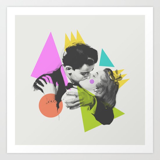 Kiss Art Print