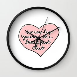 sincerely yours Wall Clock | Movie, Pop, Indie, Johnhughes, Ink Pen, Imperfect, Heart, Teen, Drawing, Typography 